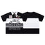 MAJESTIK Sports Embroidered Patch Half‑Zip Black‑White Polo Shirt