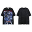 MAJESTIK Grim Reaper Scythe Vintage Washed Graphic T‑Shirt