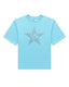 Sp5der Big 5 Star Rhinestone Tee Light Blue