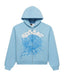 Sp5der OG Web Zip Up Hoodie Sky Blue