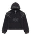 Sp5der Rhinestone Web Zip Up Hoodie Black