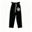 MIXED EMOTION Cross‑Logo Side‑Stripe Black Track Pants