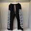 MIXED EMOTION Wing‑Pattern Side Wide‑Leg Sweatpants