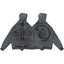 Hellstar Circle Logo Washed Grey Hoodie
