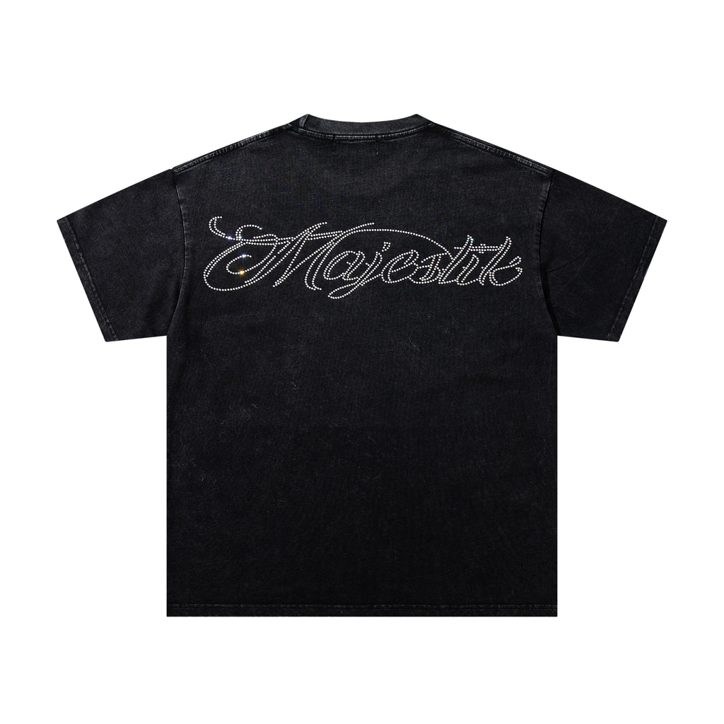 MAJESTIK Hazmat Crew Graphic Vintage T‑Shirt