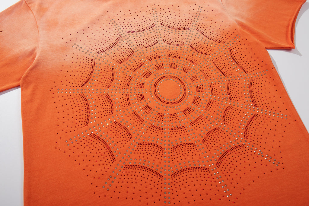 MAJESTIK Spider Web Gradient Short‑Sleeve T‑Shirt