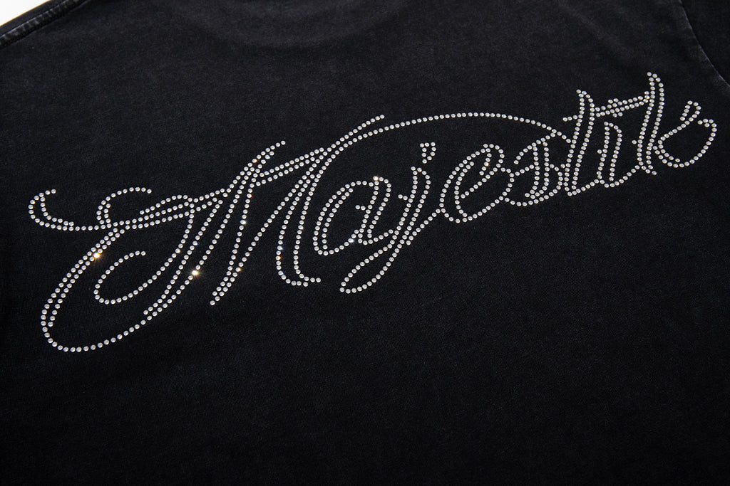 MAJESTIK Bulldog Vintage Graphic T‑Shirt