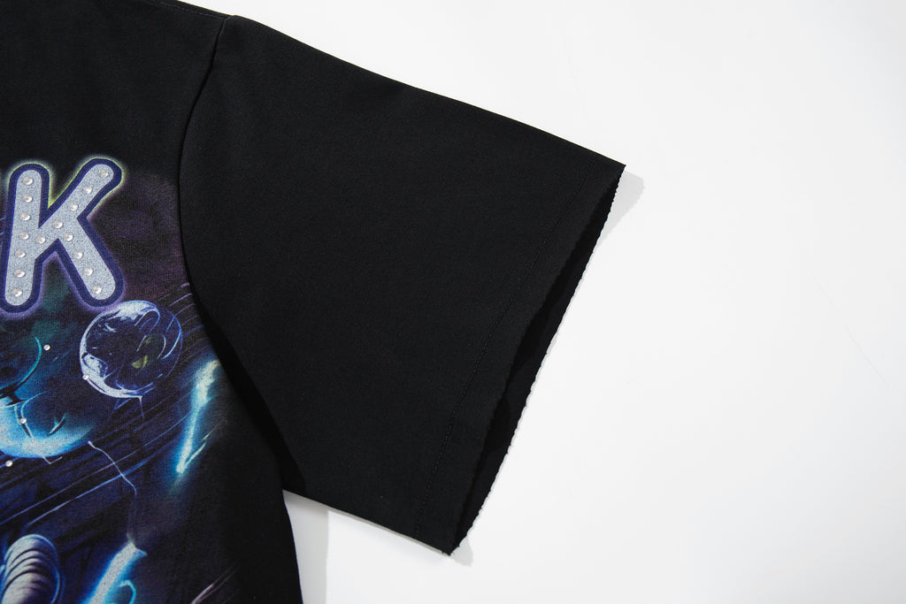 MAJESTIK Ghost Vintage Graphic T‑Shirt
