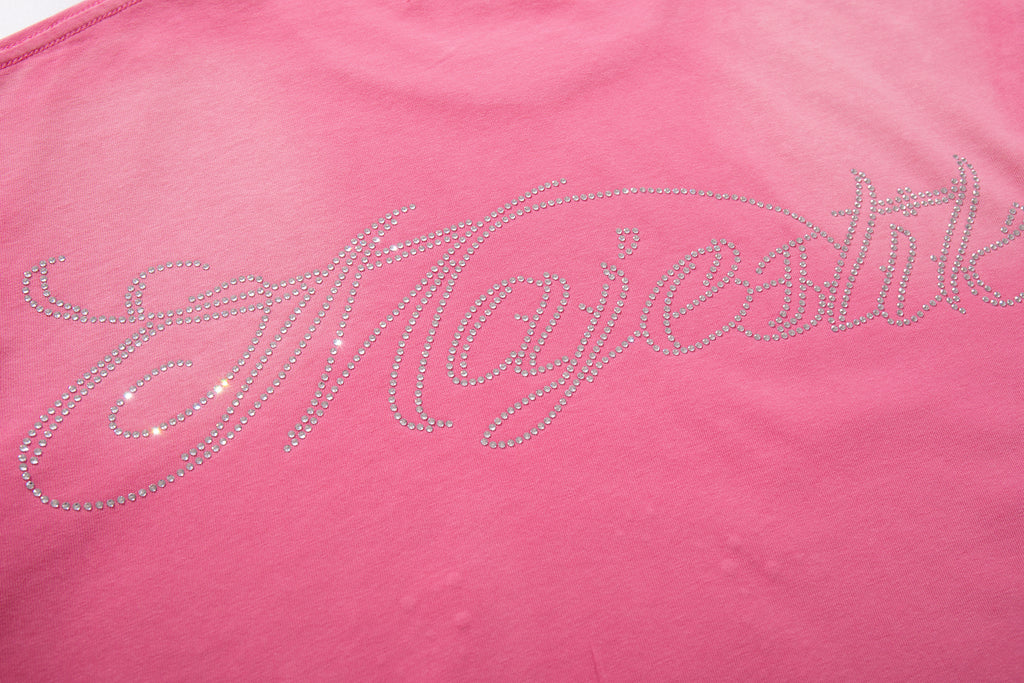 MAJESTIK Soul Light In Darkness Pink Vintage T‑Shirt