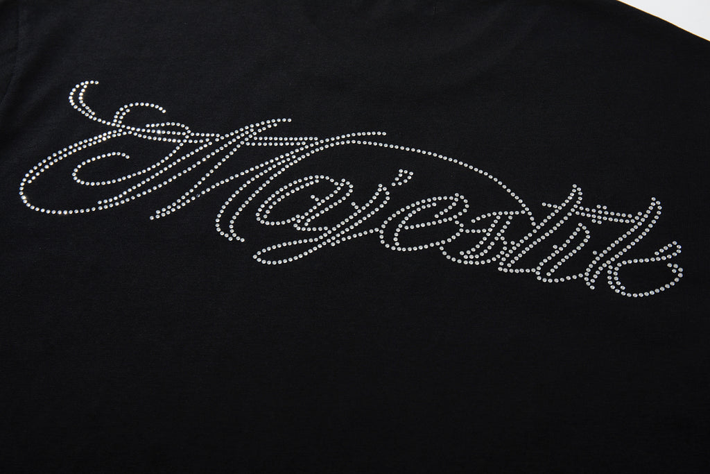 MAJESTIK Eagle Monster Graphic Black T‑Shirt