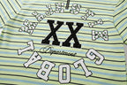 MAJESTIK XX Global Striped Half‑Zip Polo T‑Shirt