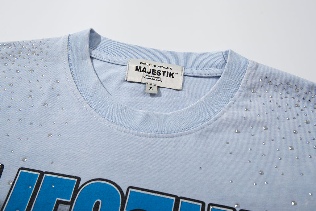 MAJESTIK Phantoms 199x Vintage Light Blue Double‑Sided T‑Shirt