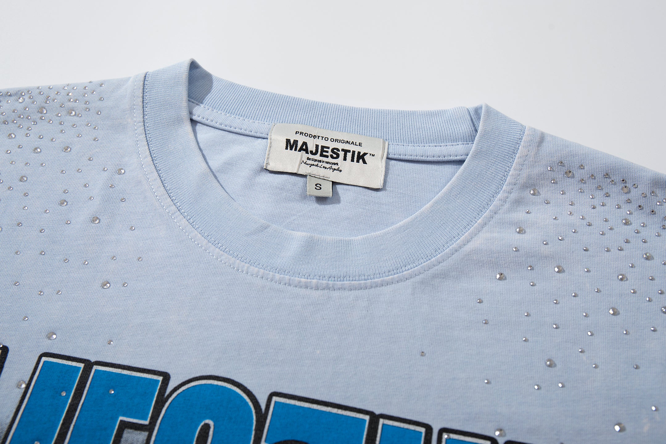 MAJESTIK Phantoms 199x Vintage Light Blue Double‑Sided T‑Shirt