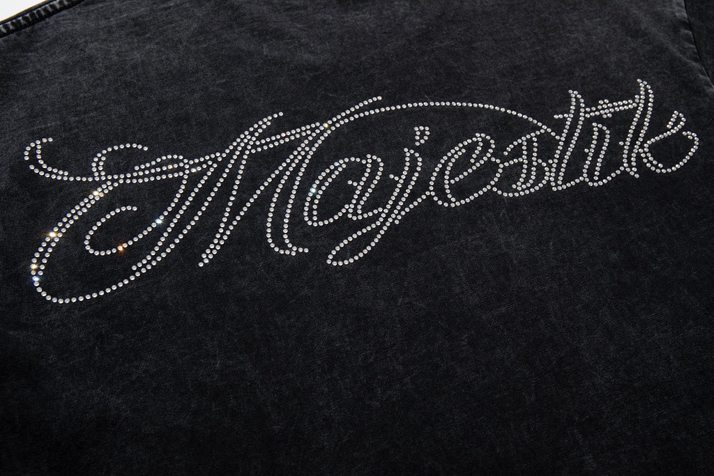 MAJESTIK Trophy Champion Skeleton Double‑Sided Vintage T‑Shirt