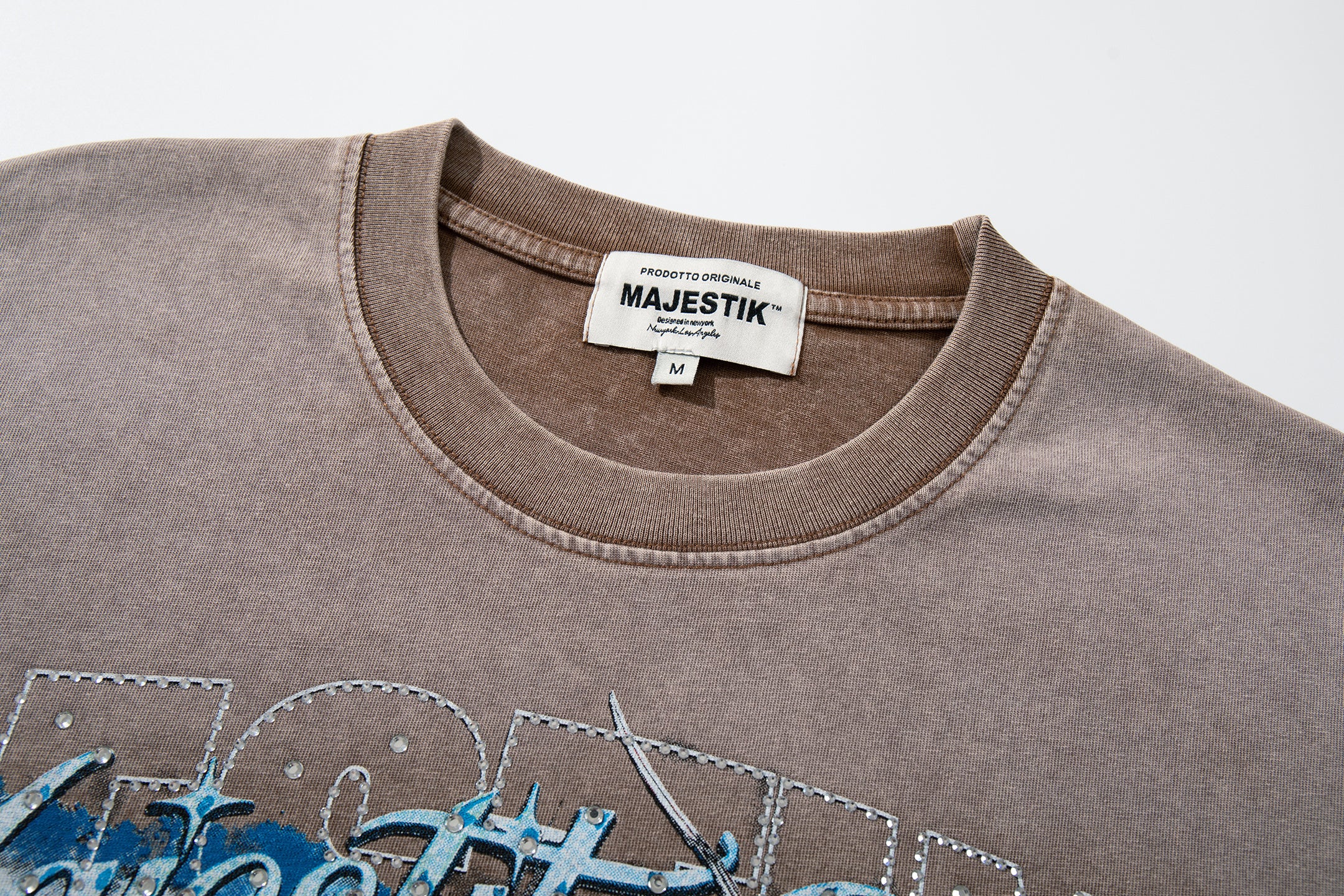 MAJESTIK Cowboy Angel Vintage Brown T‑Shirt