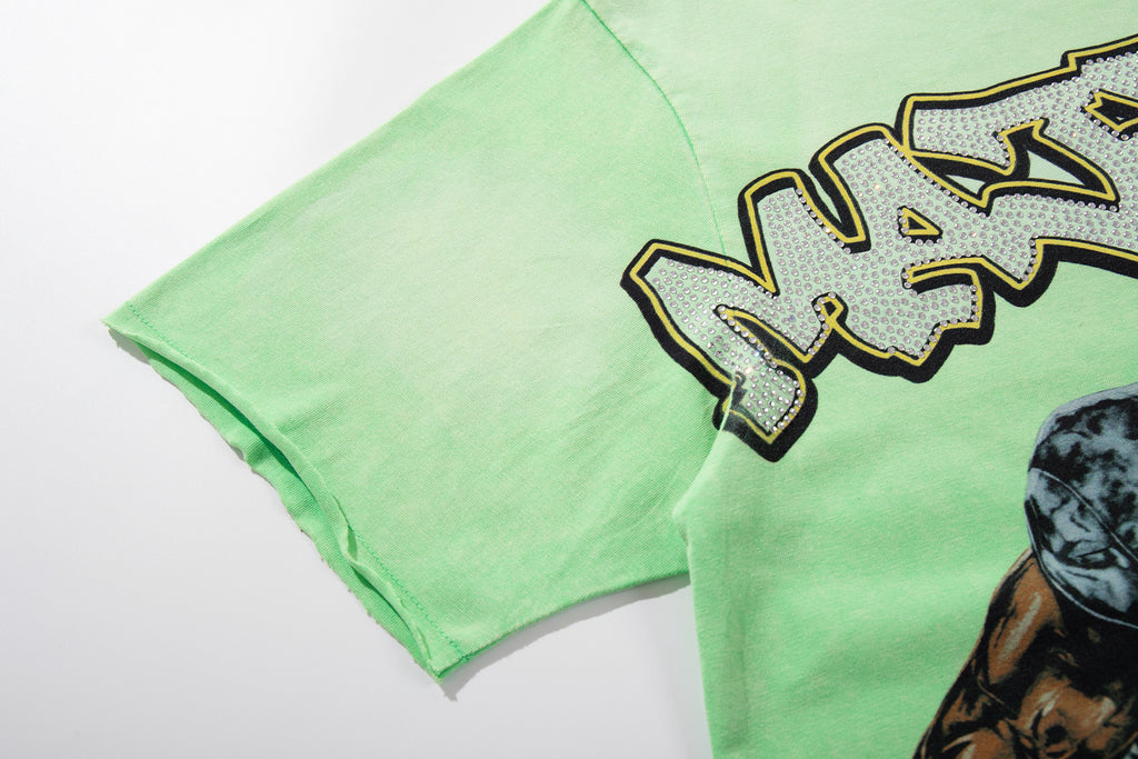 MAJESTIK Football Player Double‑Sided Vintage T‑Shirt