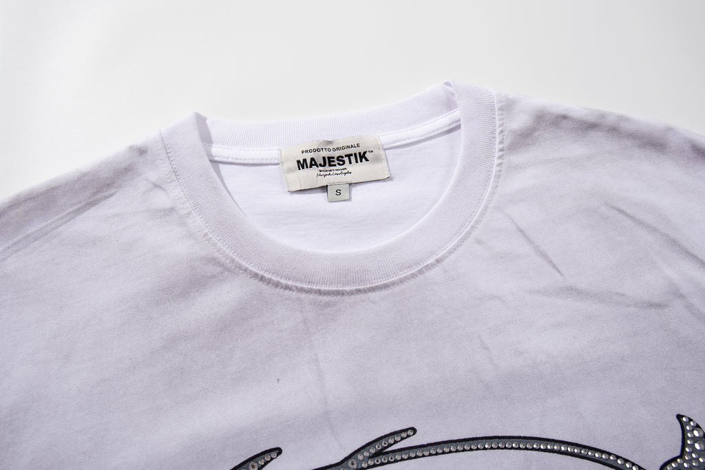 MAJESTIK Tour Skull Statue Of Liberty Double‑Sided Vintage T‑Shirt