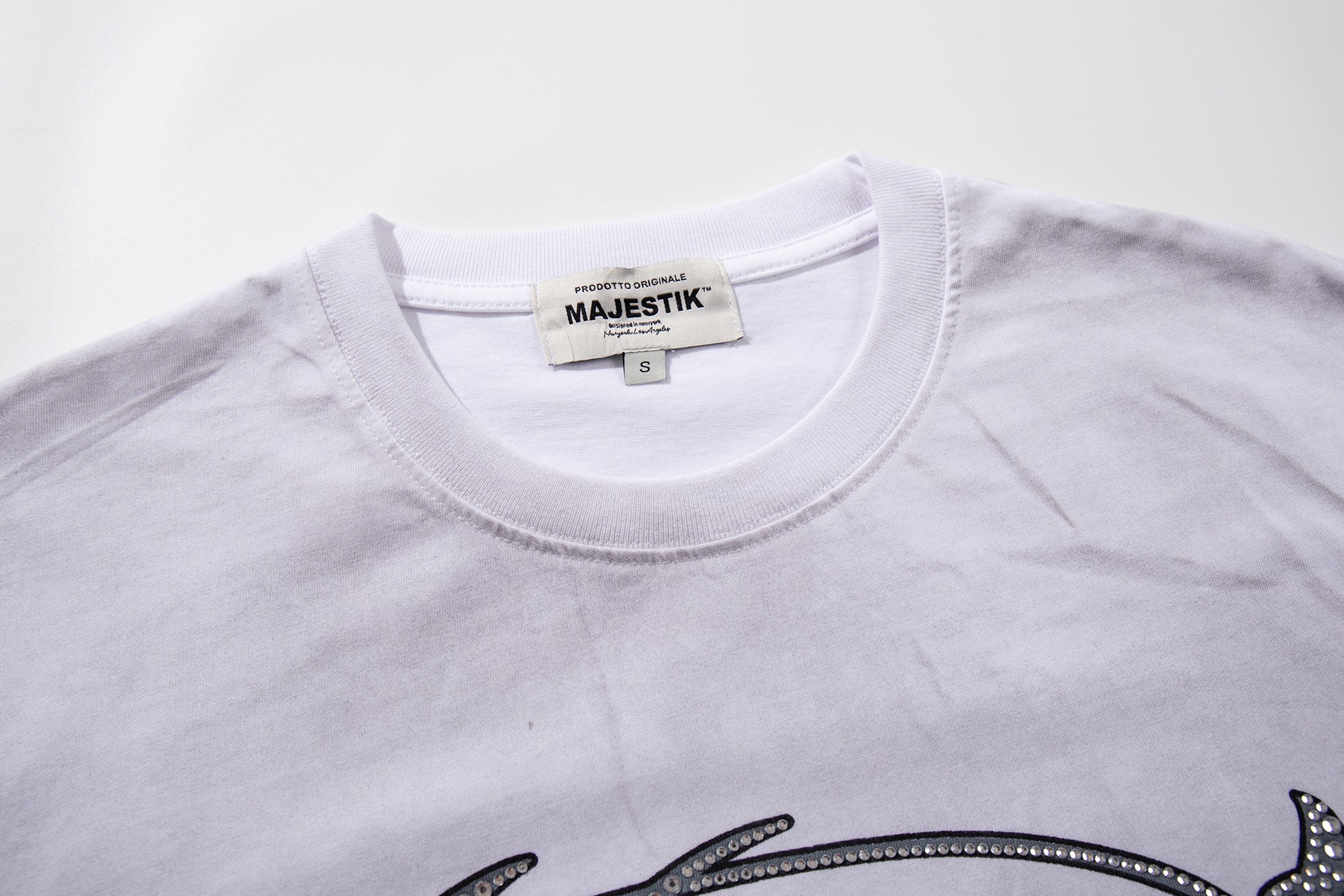 MAJESTIK Tour Skull Statue Of Liberty Double‑Sided Vintage T‑Shirt