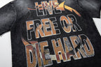 MAJESTIK Wild Horses Live Free Double‑Sided Vintage T‑Shirt