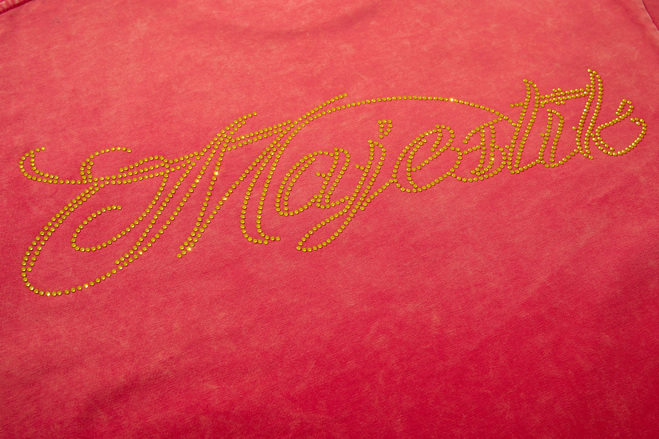 MAJESTIK Football Monster Vintage Red Double‑Sided T‑Shirt