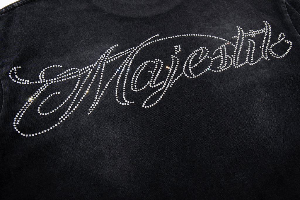 MAJESTIK Department Knight Horse Double‑Sided Vintage T‑Shirt