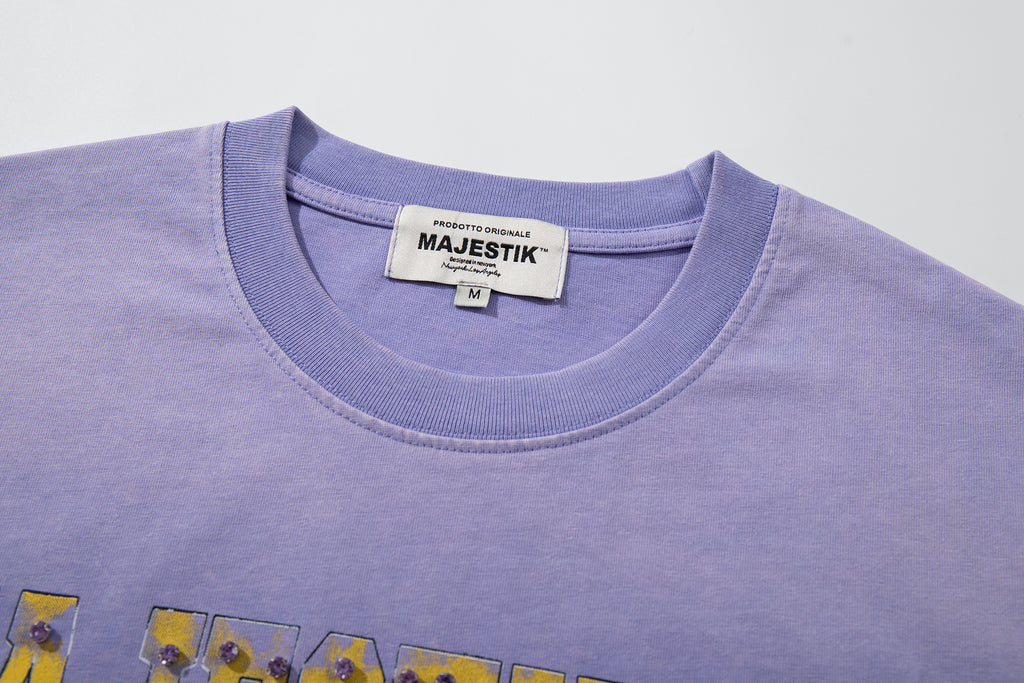 MAJESTIK Moto Racing Vintage Purple T‑Shirt
