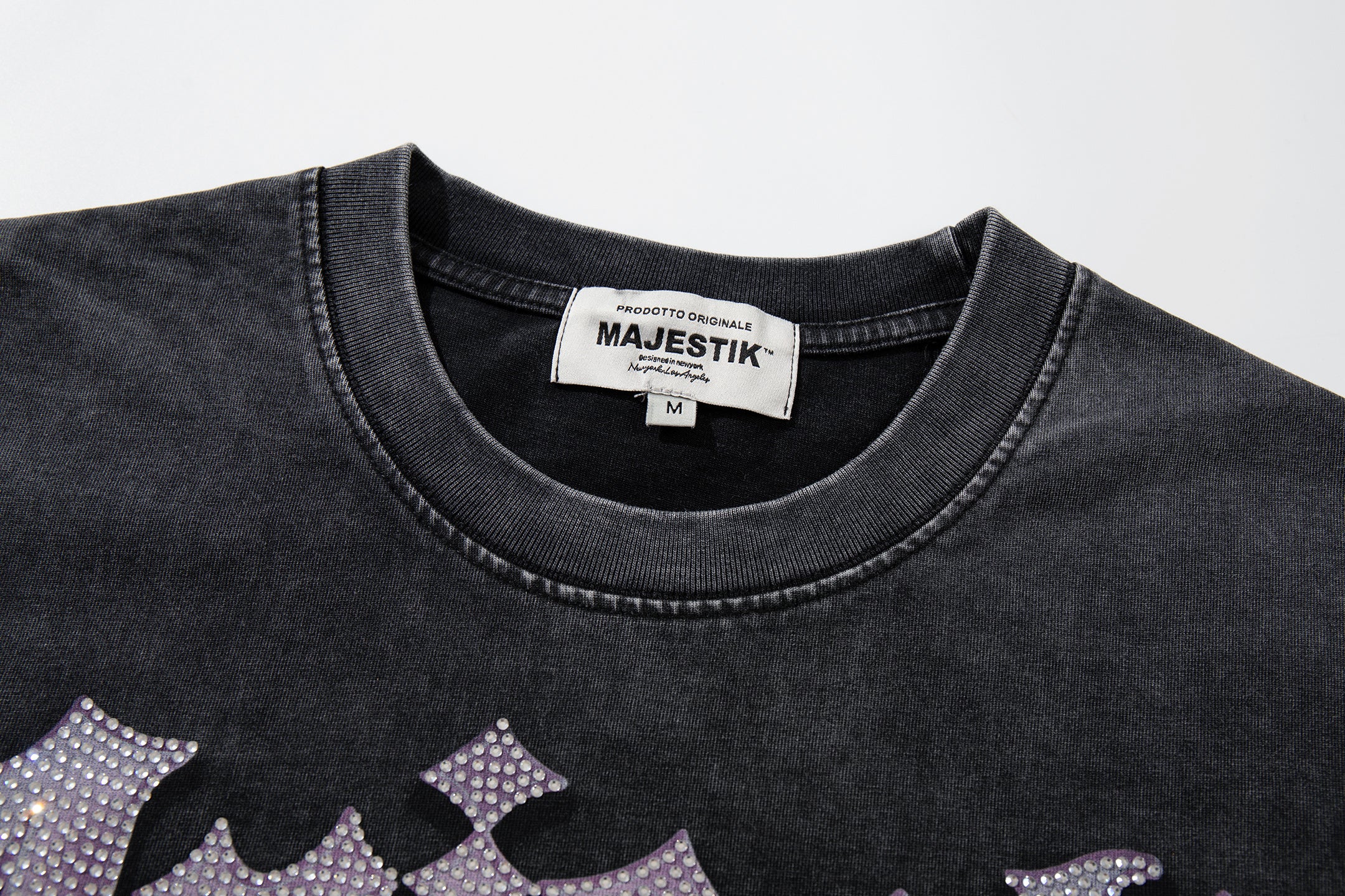 MAJESTIK Floral Astronaut Double‑Sided Vintage T‑Shirt