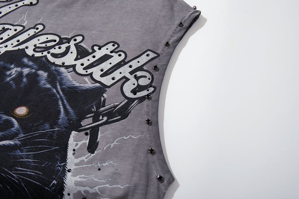 MAJESTIK Black Panther Graphic Tank Top