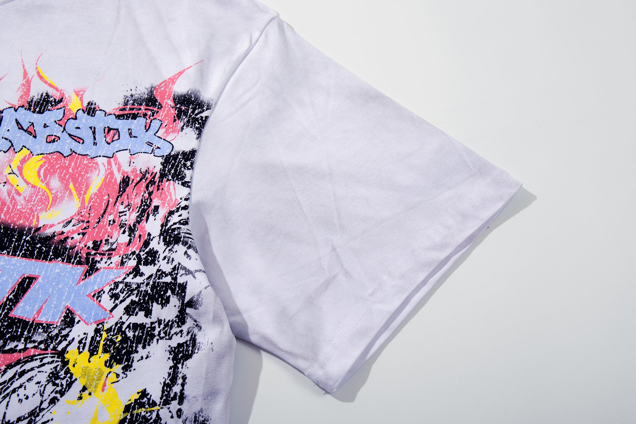 MAJESTIK Fearless Graffiti Chaos Double‑Sided Vintage T‑Shirt