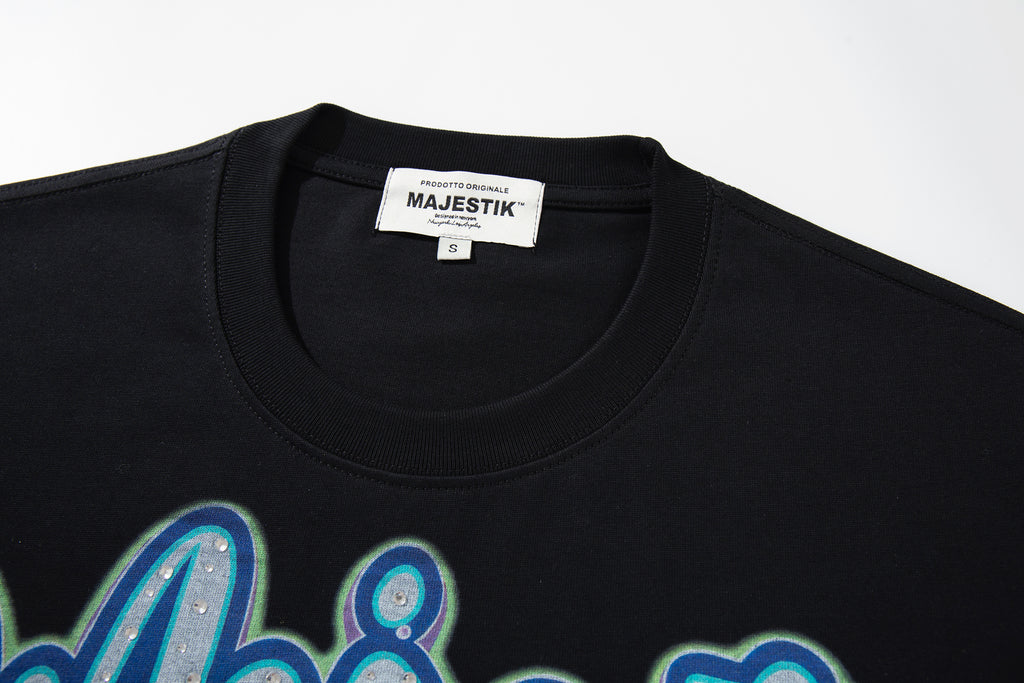 MAJESTIK Neon Sports Car City Vintage T‑Shirt