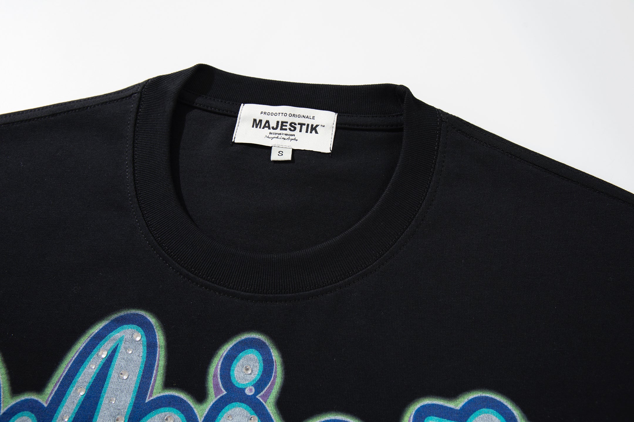MAJESTIK Neon Sports Car City Vintage T‑Shirt