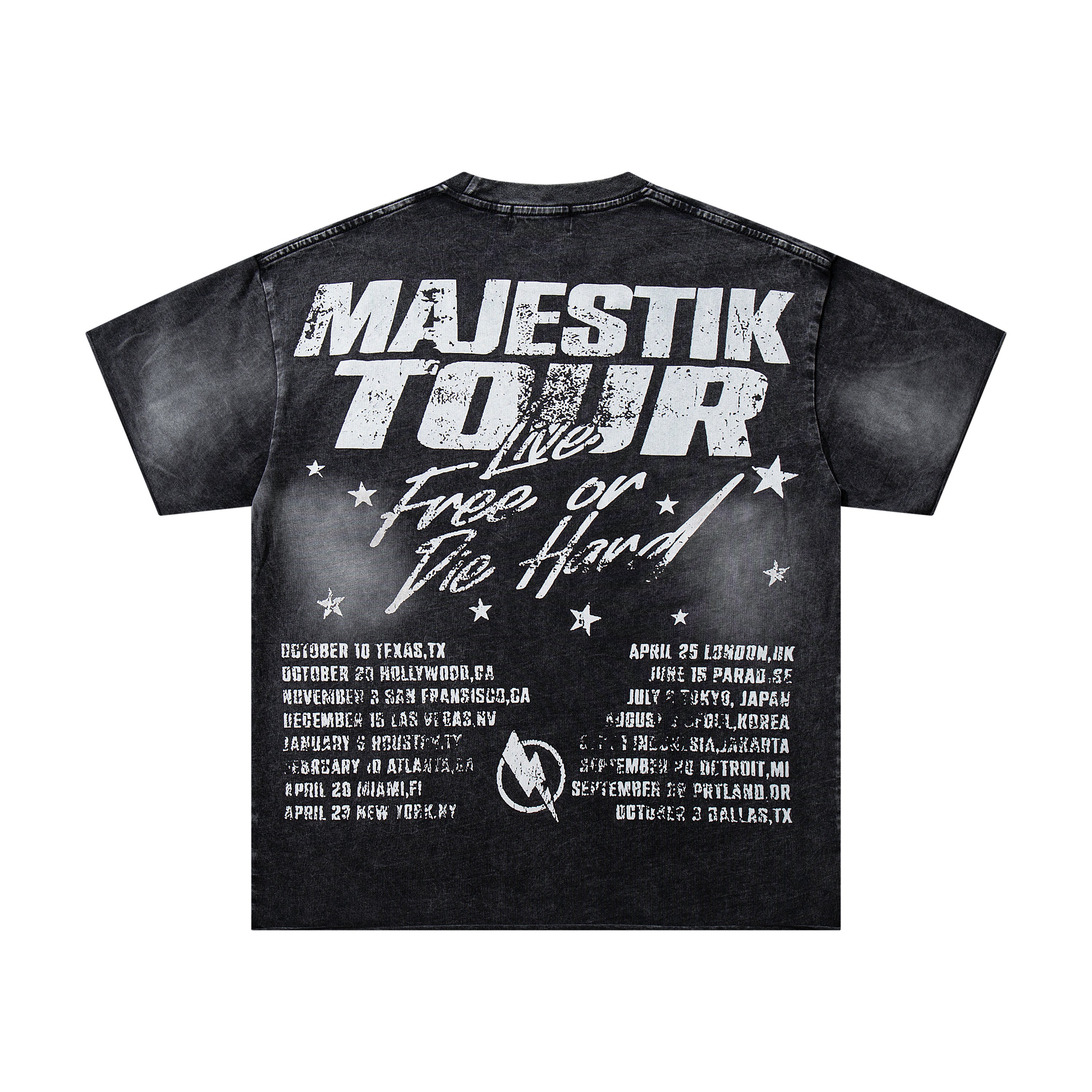 MAJESTIK Tour Double‑Sided Vintage Graphic T‑Shirt