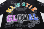 MAJESTIK Global Half‑Zip Polo T‑Shirt