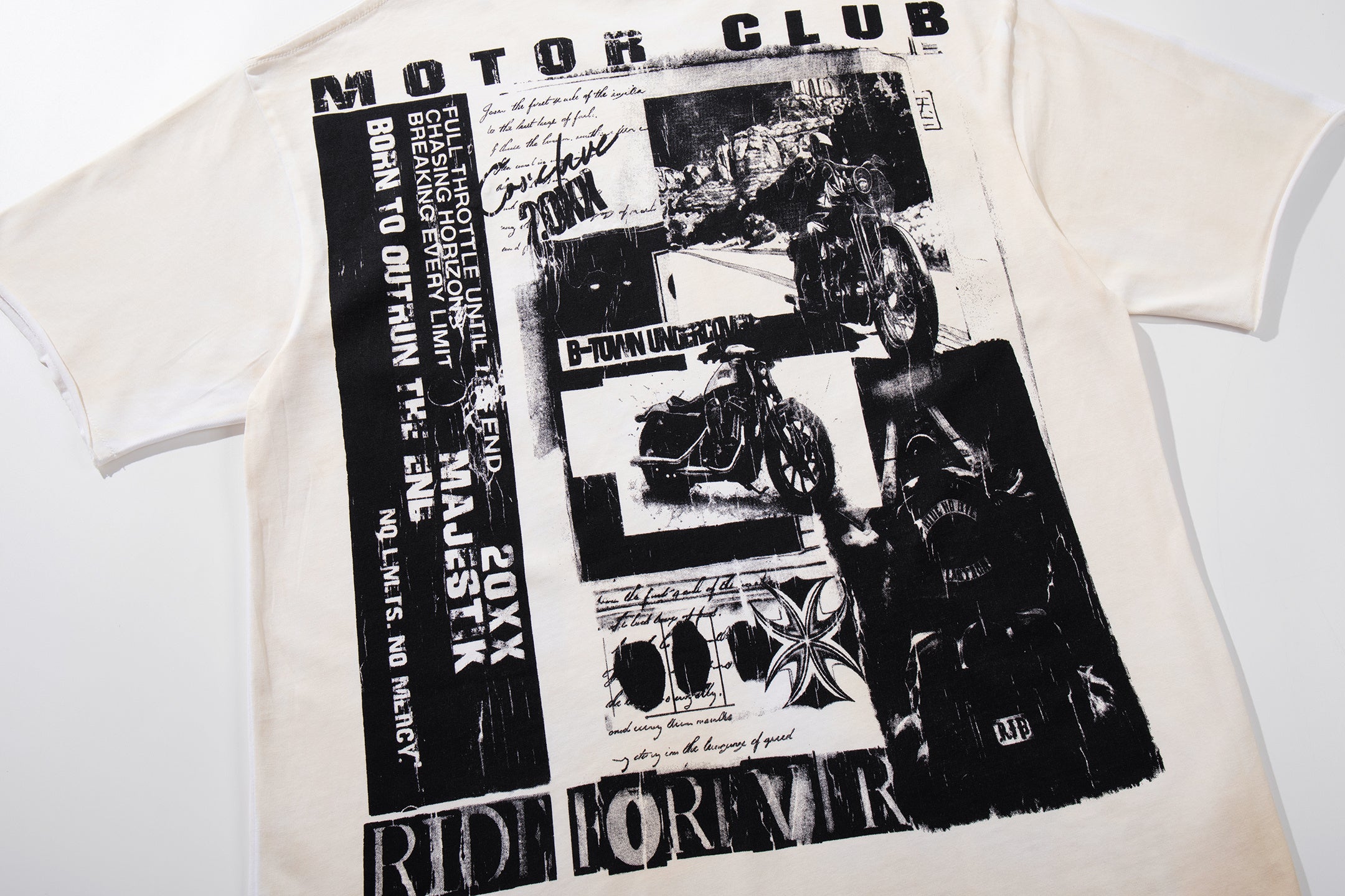 MAJESTIK Motor Club Collage Vintage T‑Shirt