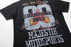 MAJESTIK Motosports 00 Champions Vintage Black Double‑Sided T‑Shirt