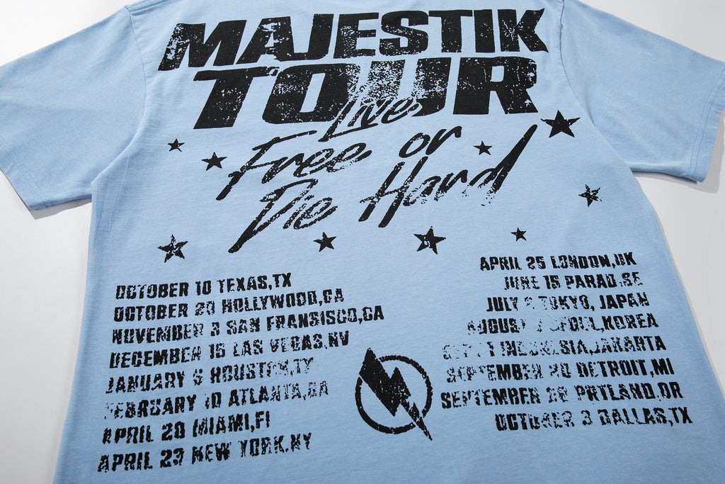 MAJESTIK Legends Racing Tour Light Blue T‑Shirt
