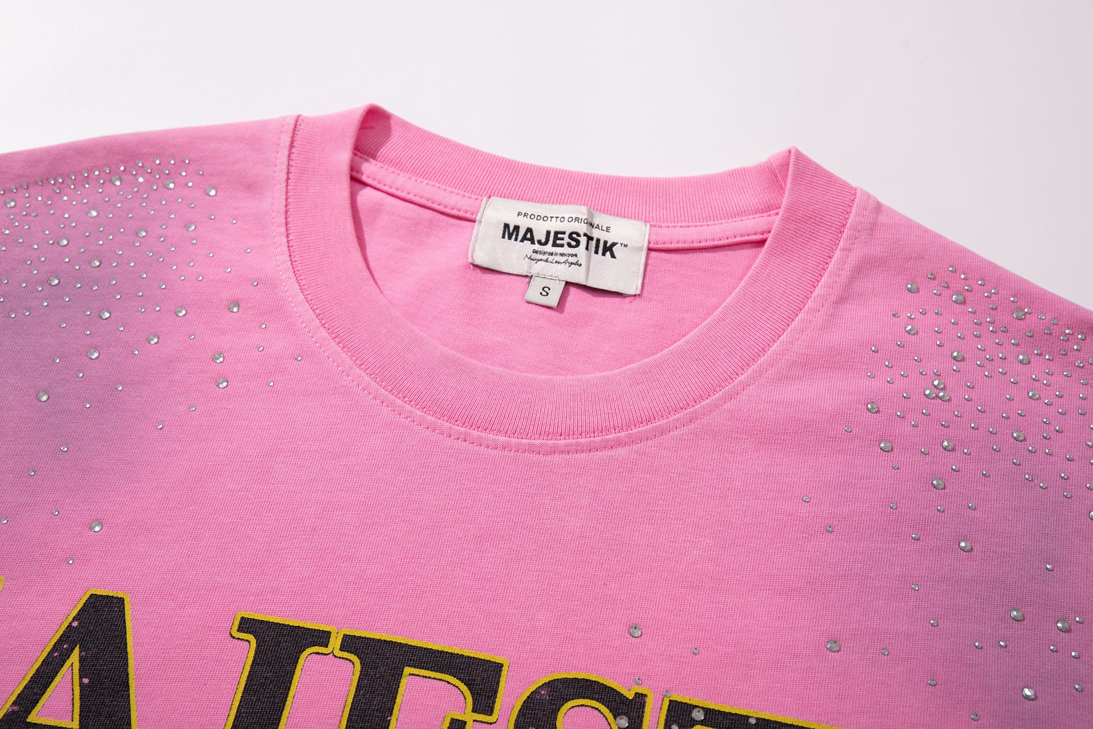MAJESTIK Western Cowboy Vintage Pink T‑Shirt