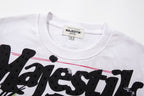 MAJESTIK Graffiti Sketch Art White Double‑Sided T‑Shirt