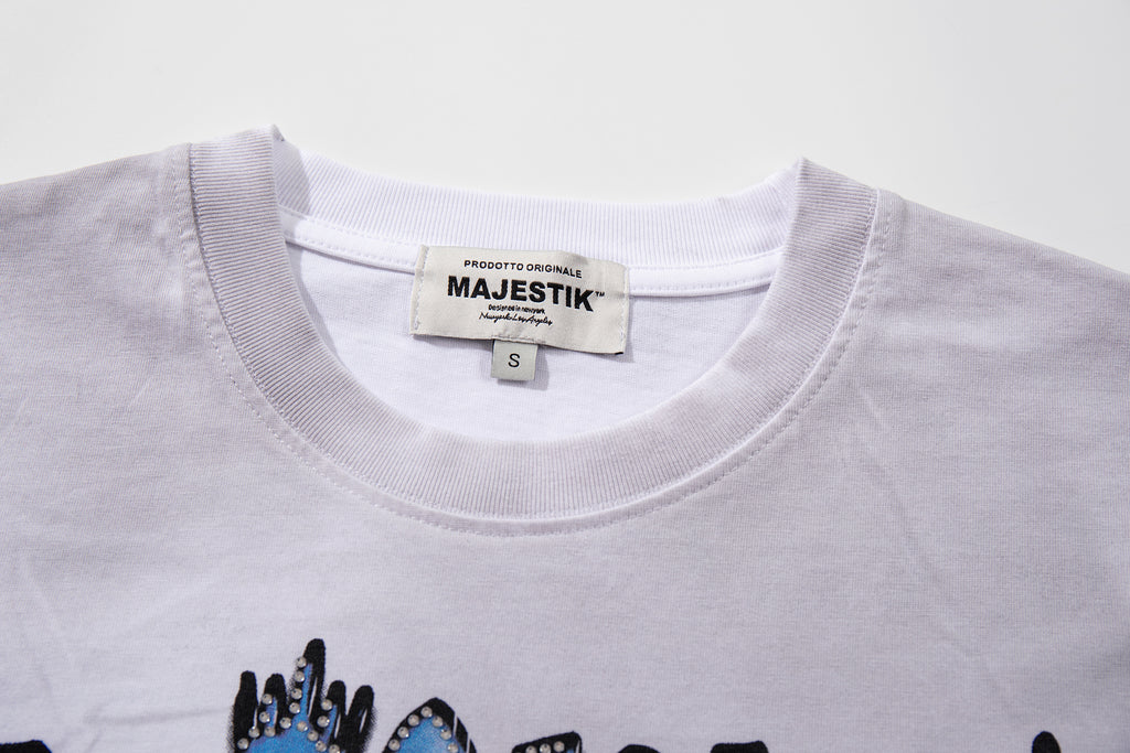 MAJESTIK Cupid Angel Double‑Sided Vintage T‑Shirt