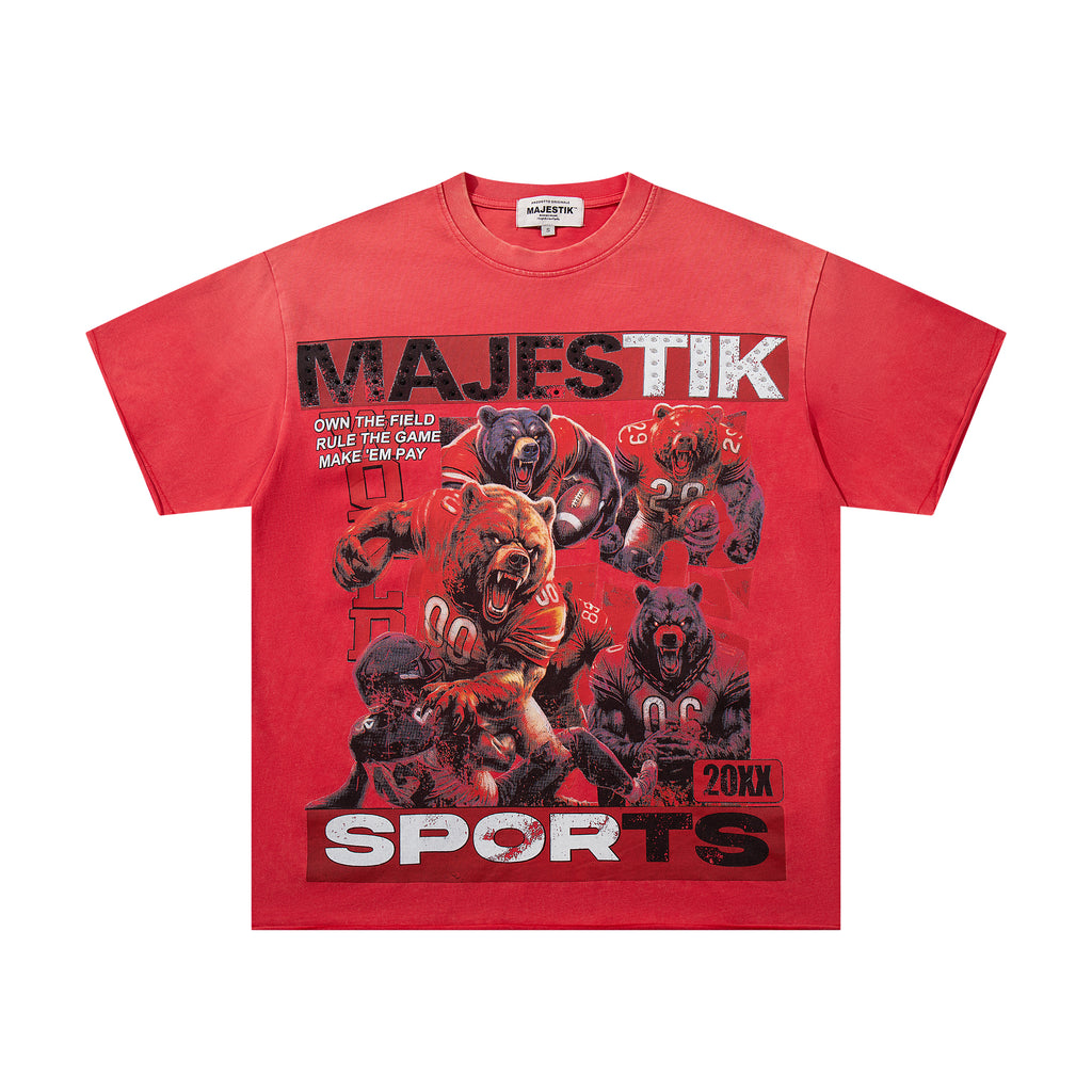 MAJESTIK Lock In Take Over Sports Vintage T‑Shirt