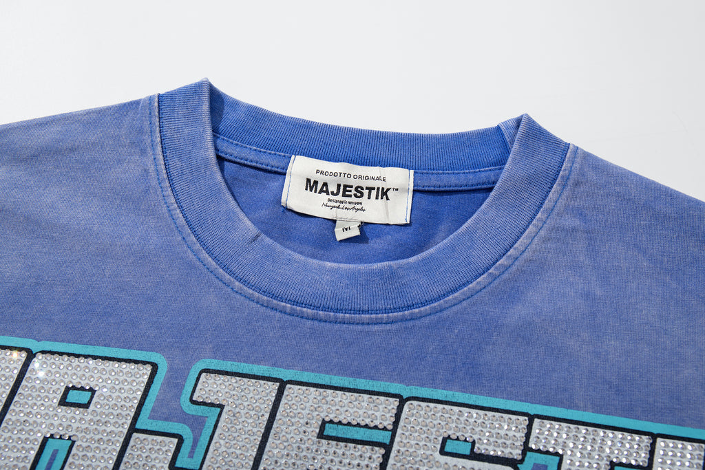 MAJESTIK Department Skeleton Driver Double‑Sided Vintage T‑Shirt