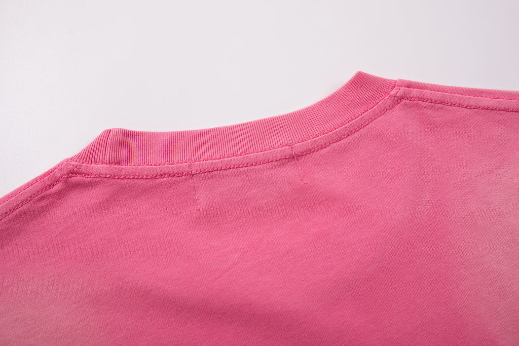 MAJESTIK Soul Light In Darkness Pink Vintage T‑Shirt