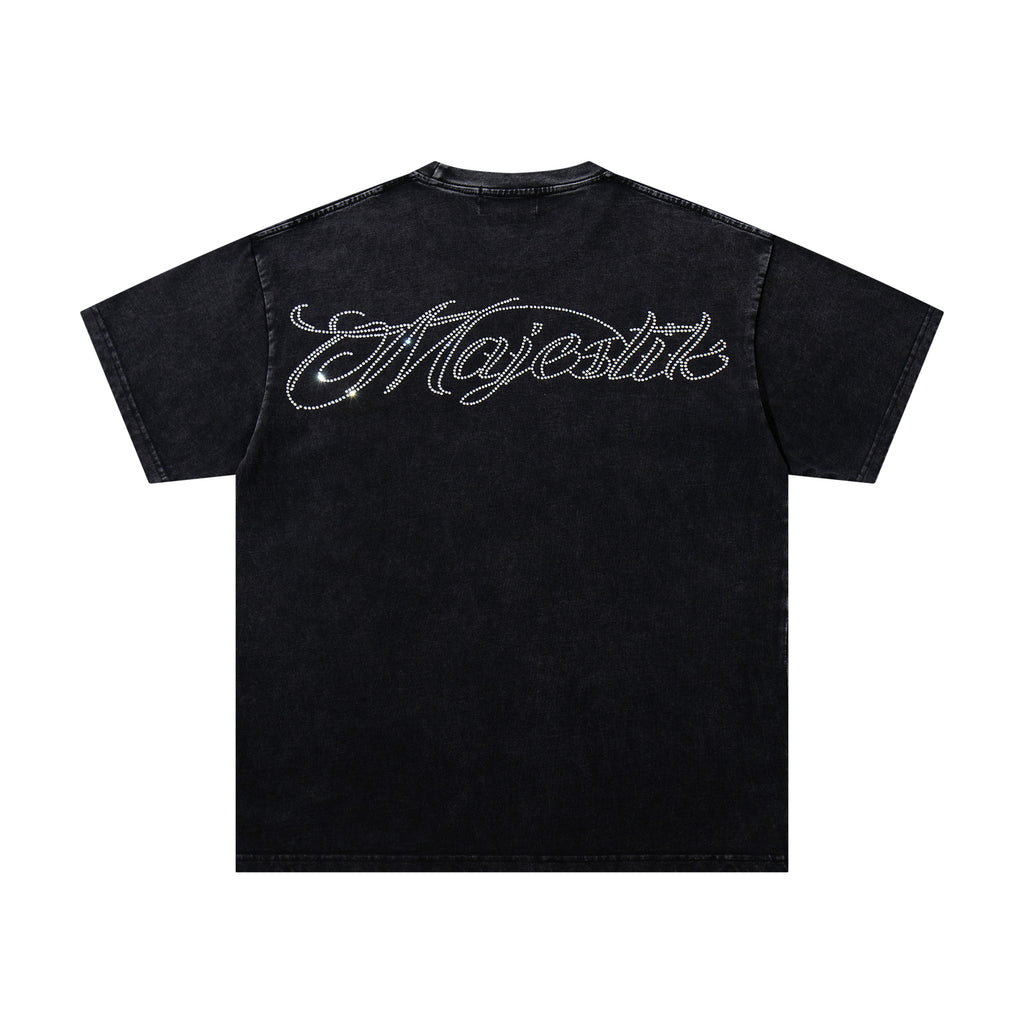 MAJESTIK Football Player Double‑Sided Vintage T‑Shirt
