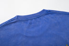 MAJESTIK Football Bear Vintage Blue Double‑Sided T‑Shirt