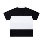MAJESTIK Sports Embroidered Patch Half‑Zip Black‑White Polo Shirt