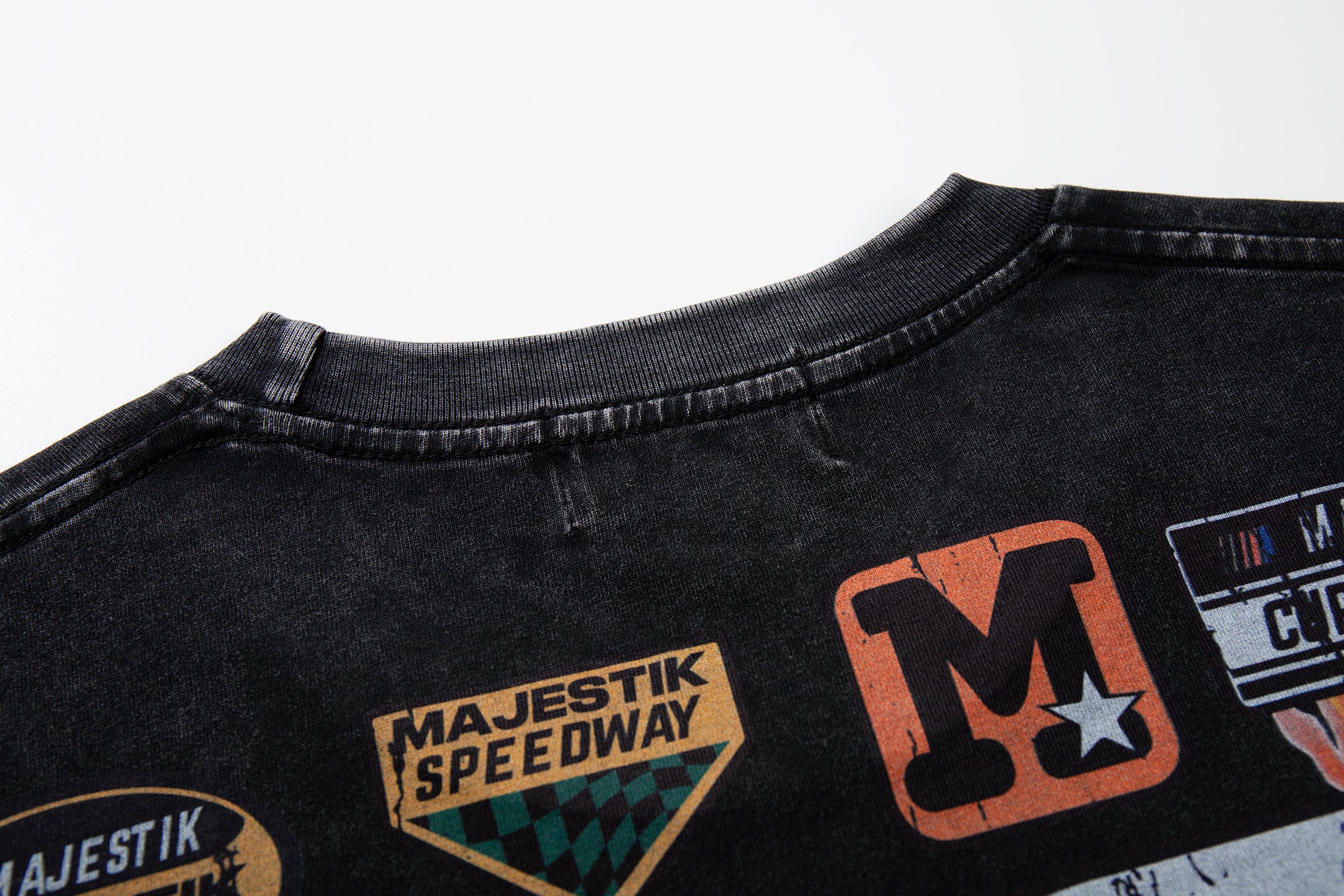 MAJESTIK Motosports 00 Champions Vintage Black Double‑Sided T‑Shirt