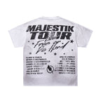 MAJESTIK Tour Skull Statue Of Liberty Double‑Sided Vintage T‑Shirt