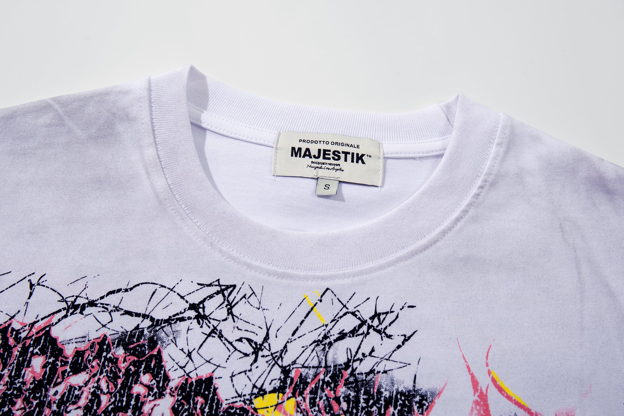 MAJESTIK Fearless Graffiti Chaos Double‑Sided Vintage T‑Shirt