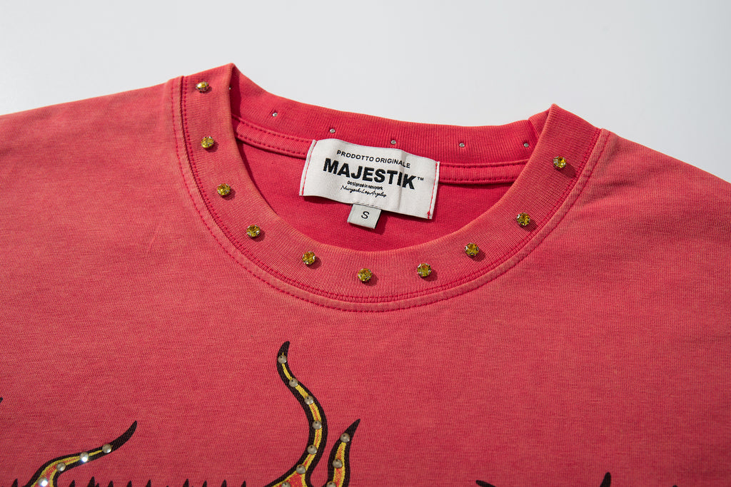 MAJESTIK Vintage Collage Graphic T‑Shirt