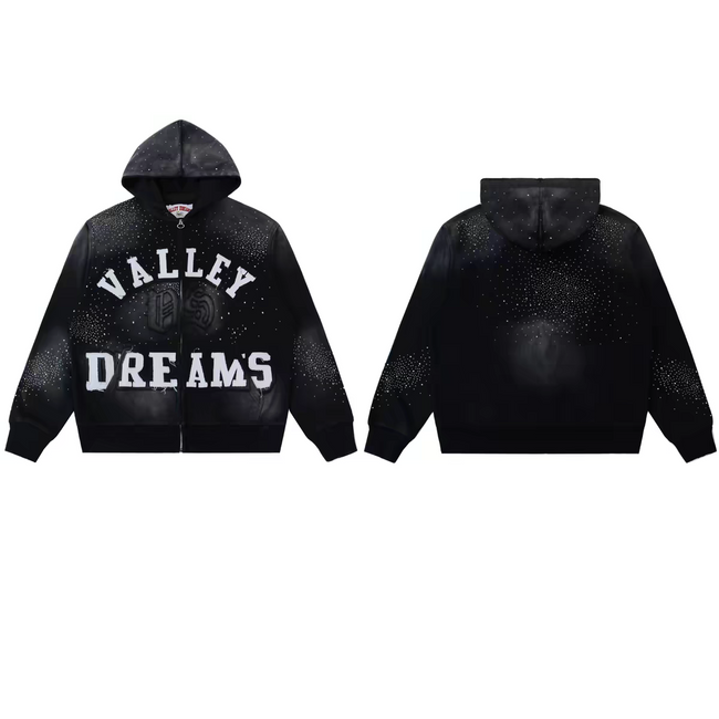 Vale Forever Classico Zip Up Hoodie Black Main Image